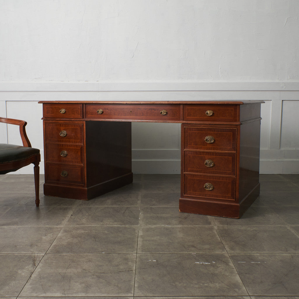 スペイン製 クラシック 両袖デスク