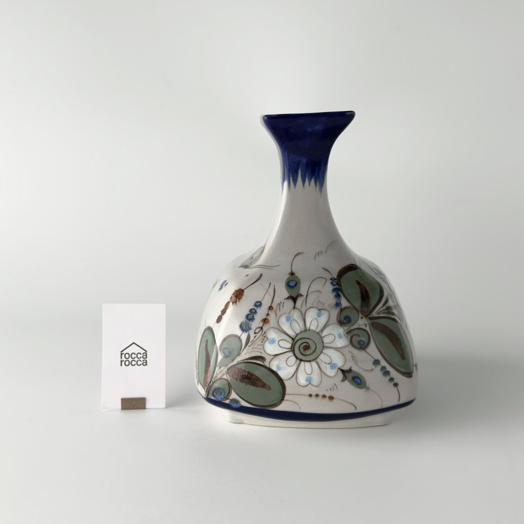 ＊メキシコ＊トナラ焼き　民芸品　フラワーベース 花瓶　グリーン/スクエア 24㎝ メキシコ＊トナラ焼き 民芸品 フラワーベース 花瓶 グリーン