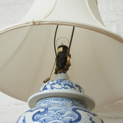 クラシック シノワズリースタイル 染付 テーブルランプ