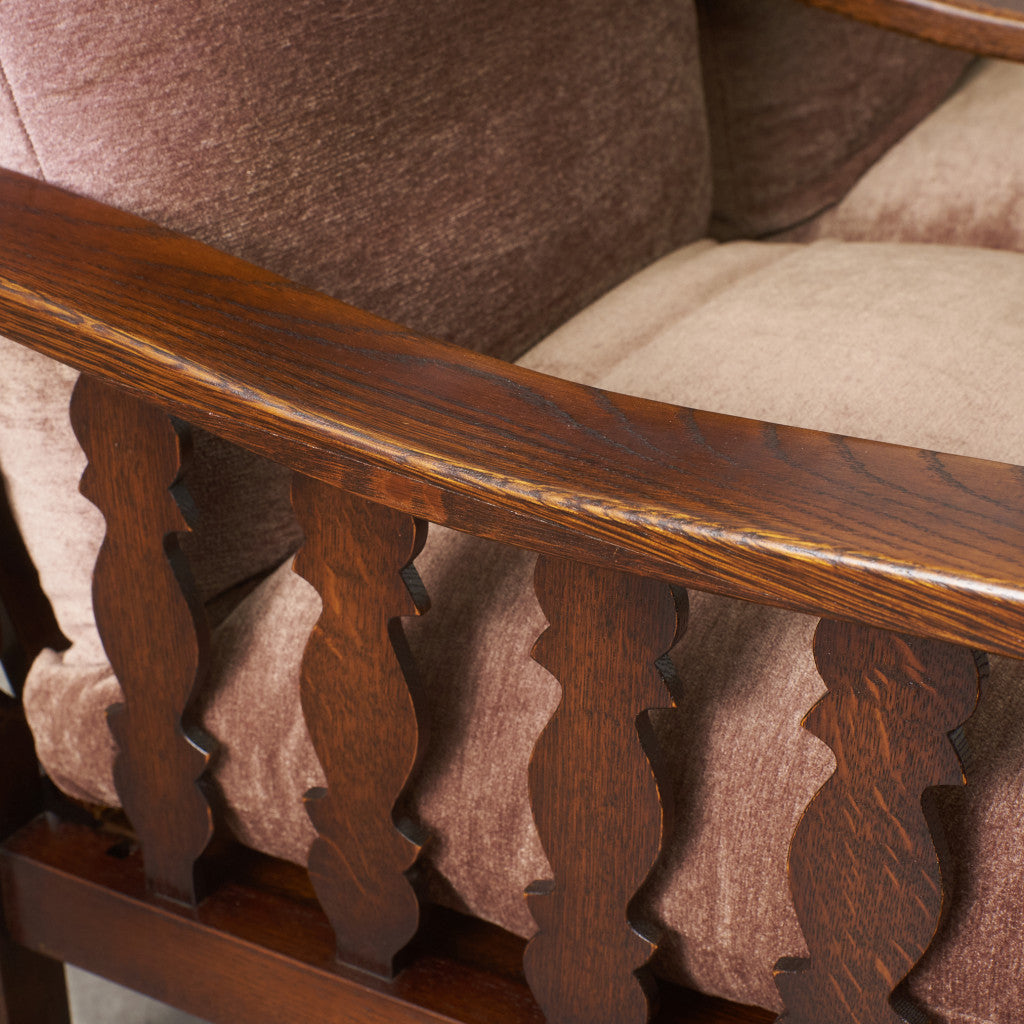 オーク材 アンティーク スタイル 2人掛けソファ