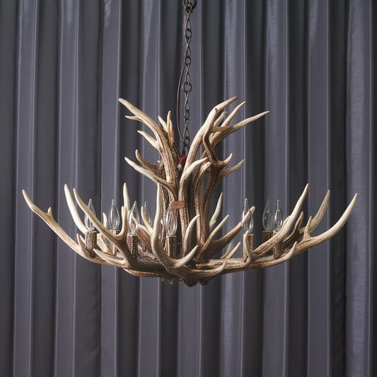 鹿角シャンデリア 9灯式