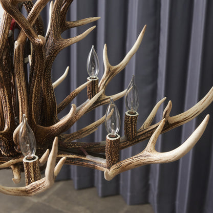 鹿角シャンデリア 9灯式