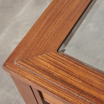 ロングジョン ガラストップ コーヒーテーブル (3578D)