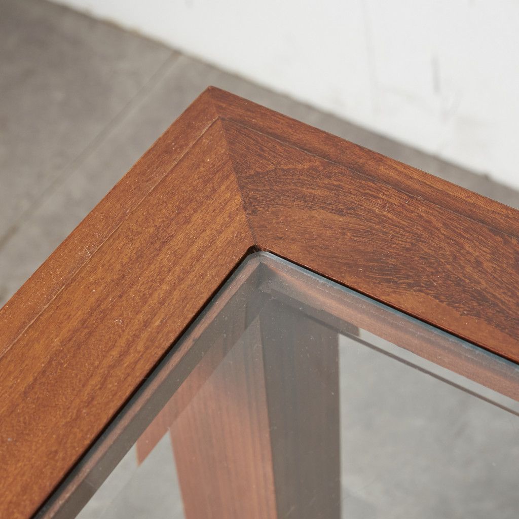 ロングジョン ガラストップ コーヒーテーブル (3578D)