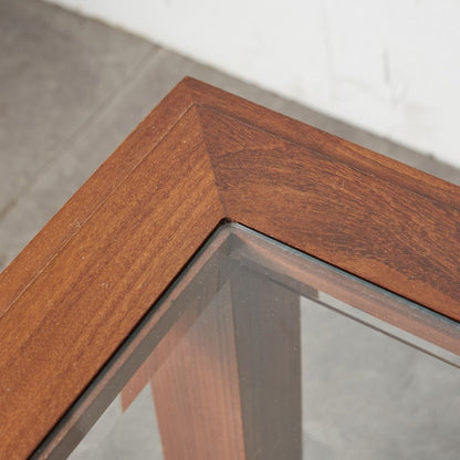 ロングジョン ガラストップ コーヒーテーブル (3578D)