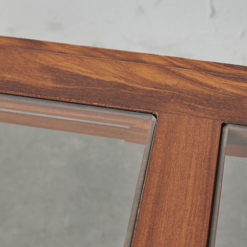 ロングジョン ガラストップ コーヒーテーブル (3578D)