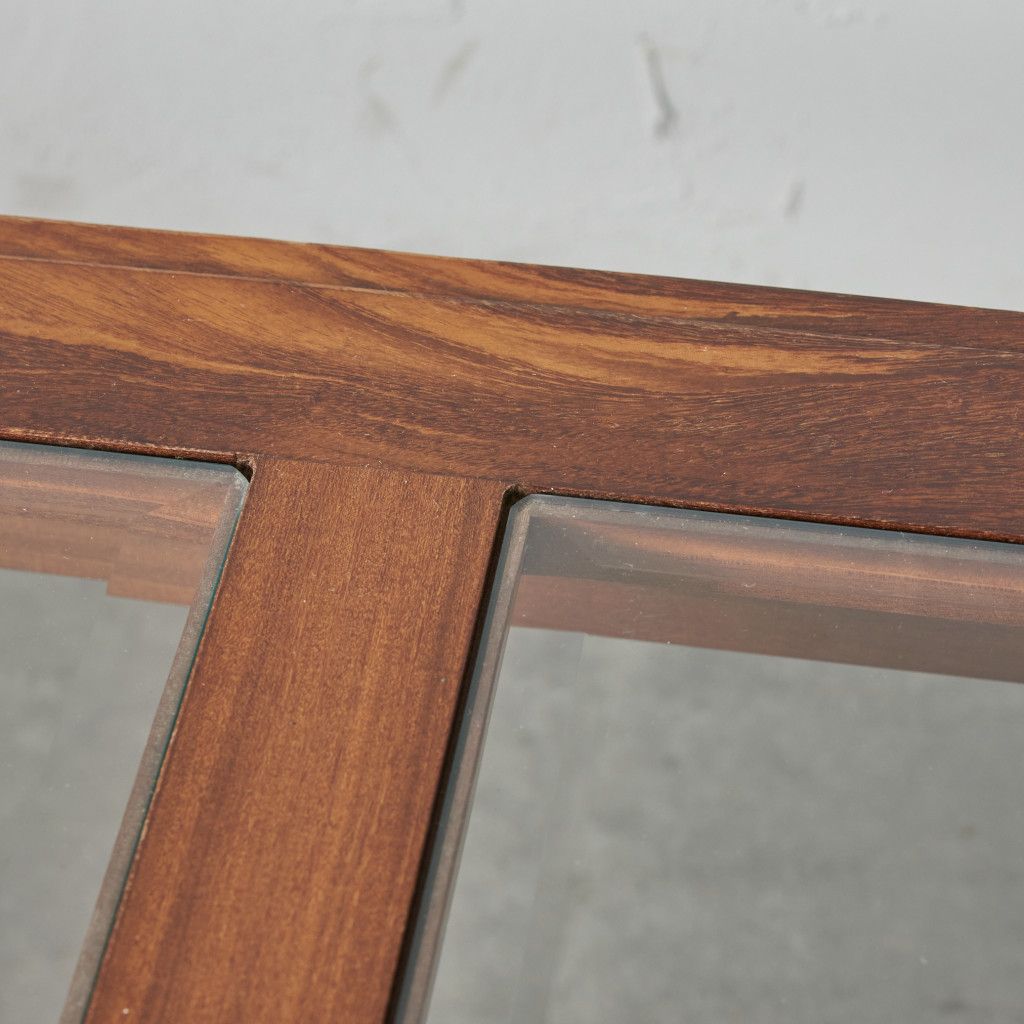 ロングジョン ガラストップ コーヒーテーブル (3578D)