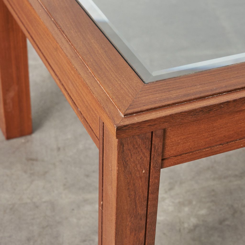 ロングジョン ガラストップ コーヒーテーブル (3578D)