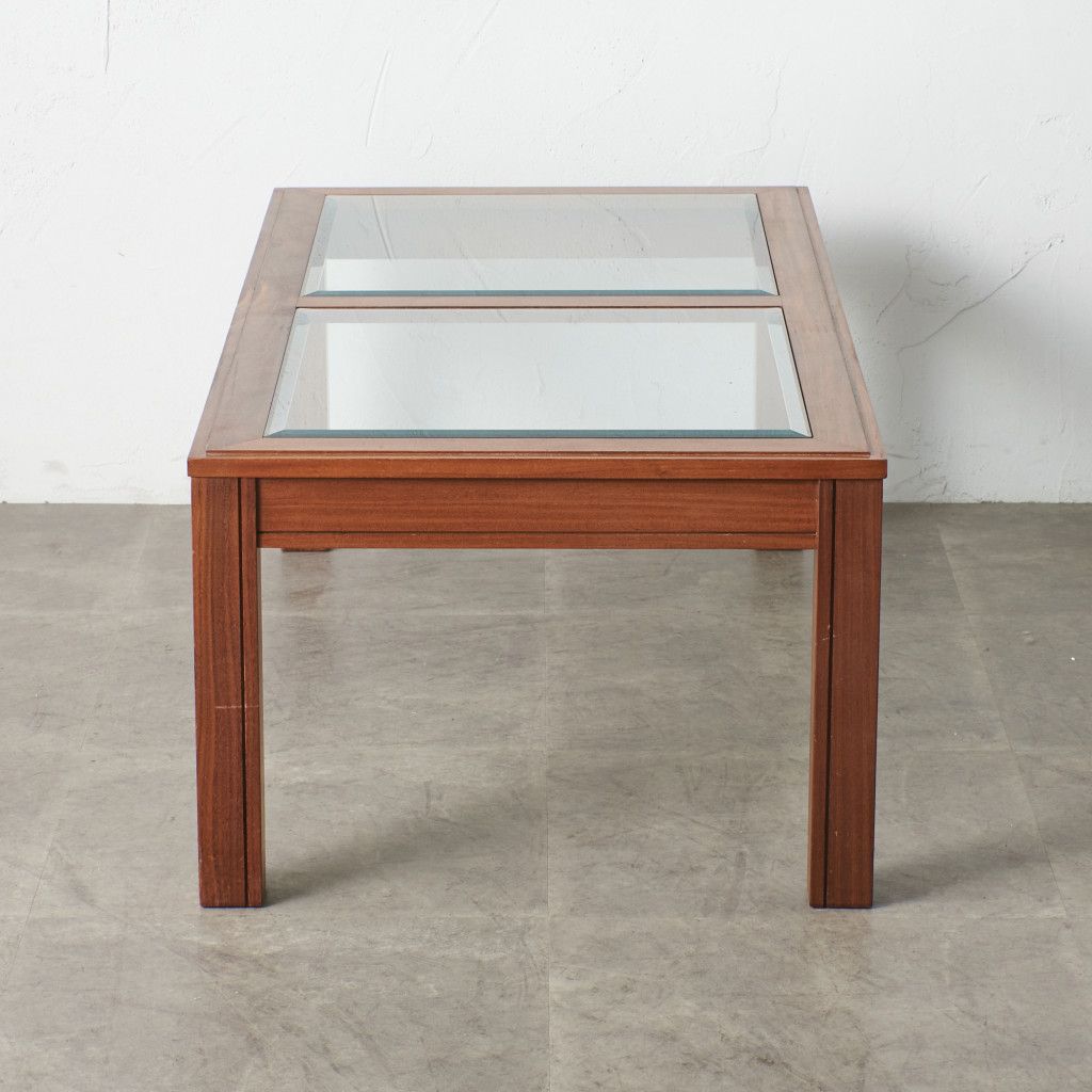 ロングジョン ガラストップ コーヒーテーブル (3578D)