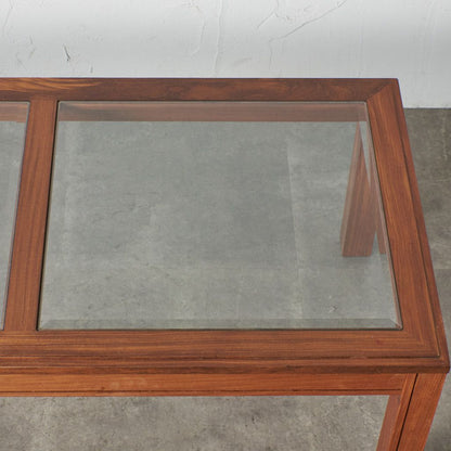 ロングジョン ガラストップ コーヒーテーブル (3578D)