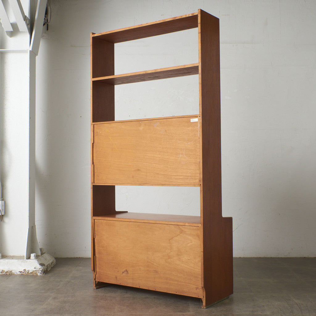 ヴィンテージ ビューロー付きブックケース