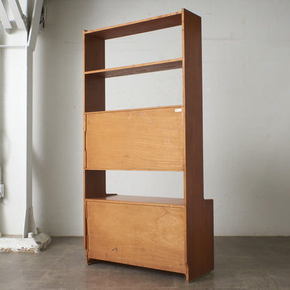 ヴィンテージ ビューロー付きブックケース