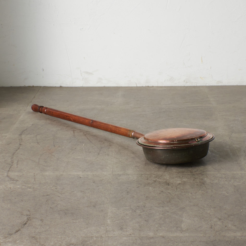 英国アンティーク 銅製 ベッドウォーミングパン