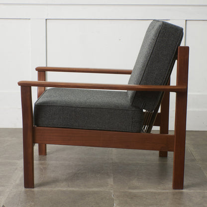 イギリスヴィンテージ アームチェア / 張替済