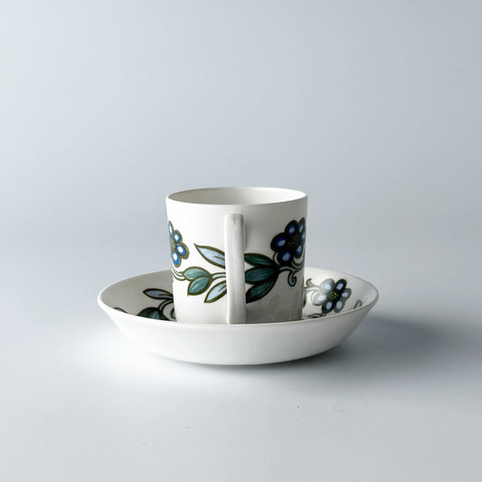 ART NOUVEAU アールヌーボー ブルー カップ＆ソーサー