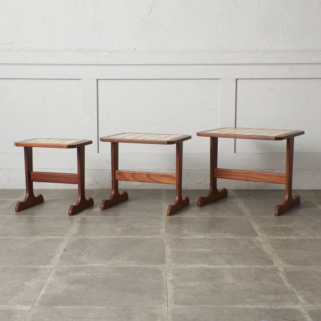 タイルトップ ネストテーブル (3585D)