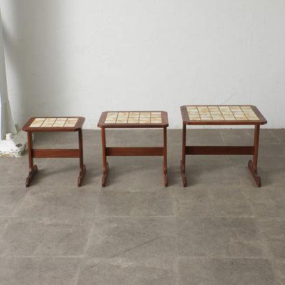 タイルトップ ネストテーブル (3585D)