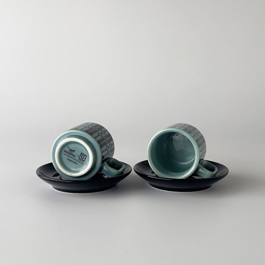 Hornsea エスプレッソカップ&ソーサー 2セット Geo