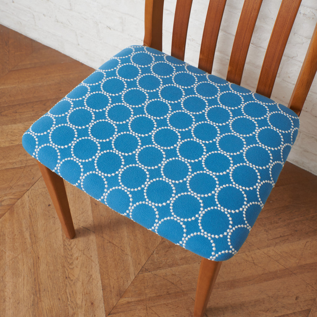 英国ヴィンテージ ダイニングチェア / 張替済