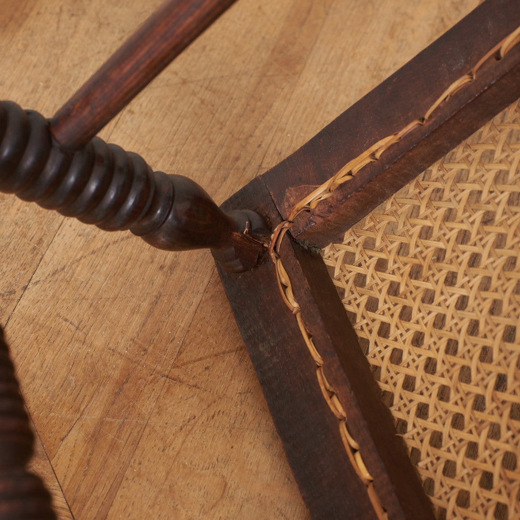 英国アンティーク リージェンシー様式 籐張りダイニングチェア