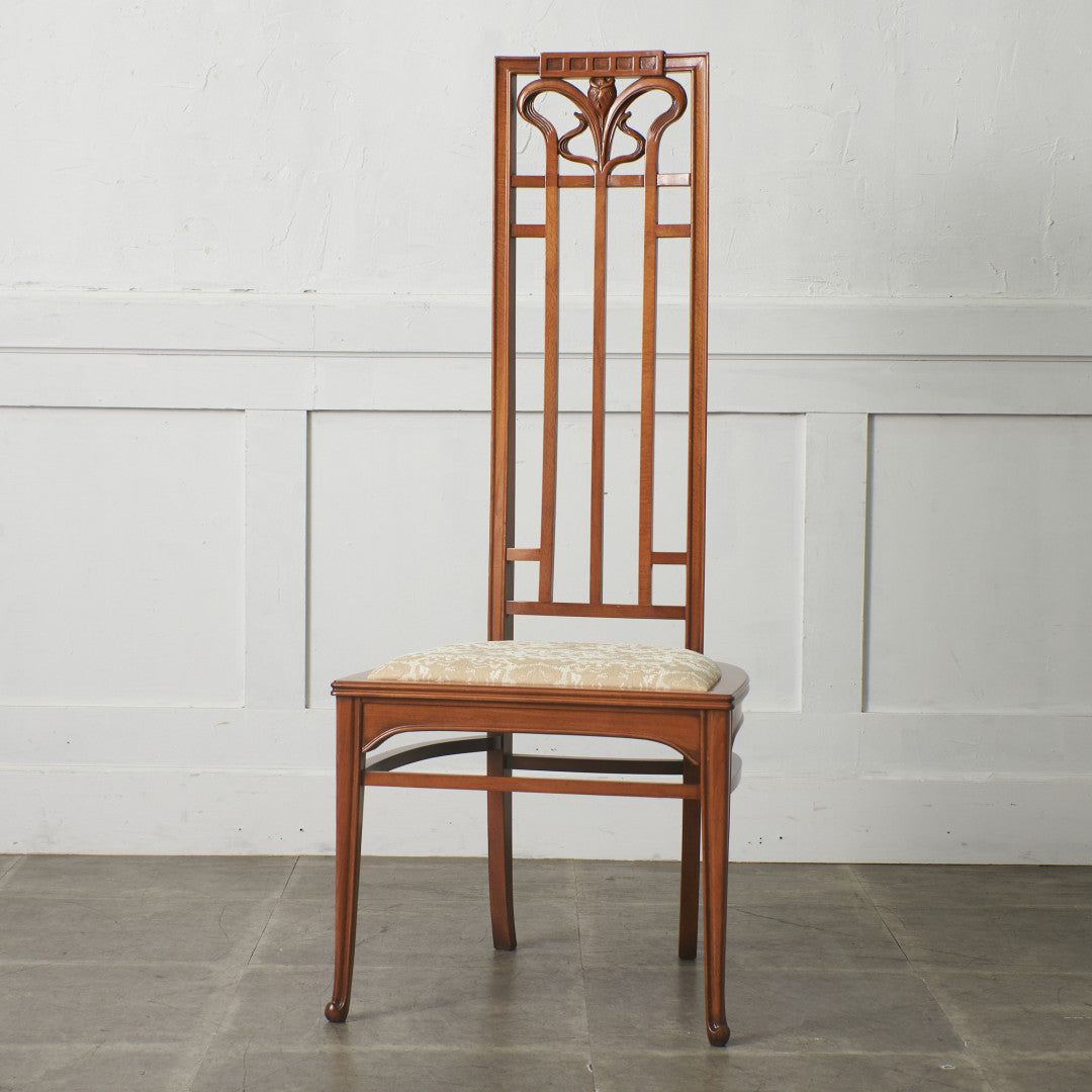 アールヌーボー ハイバックチェア / 張替済