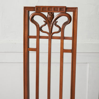 アールヌーボー ハイバック アームチェア / 張替済