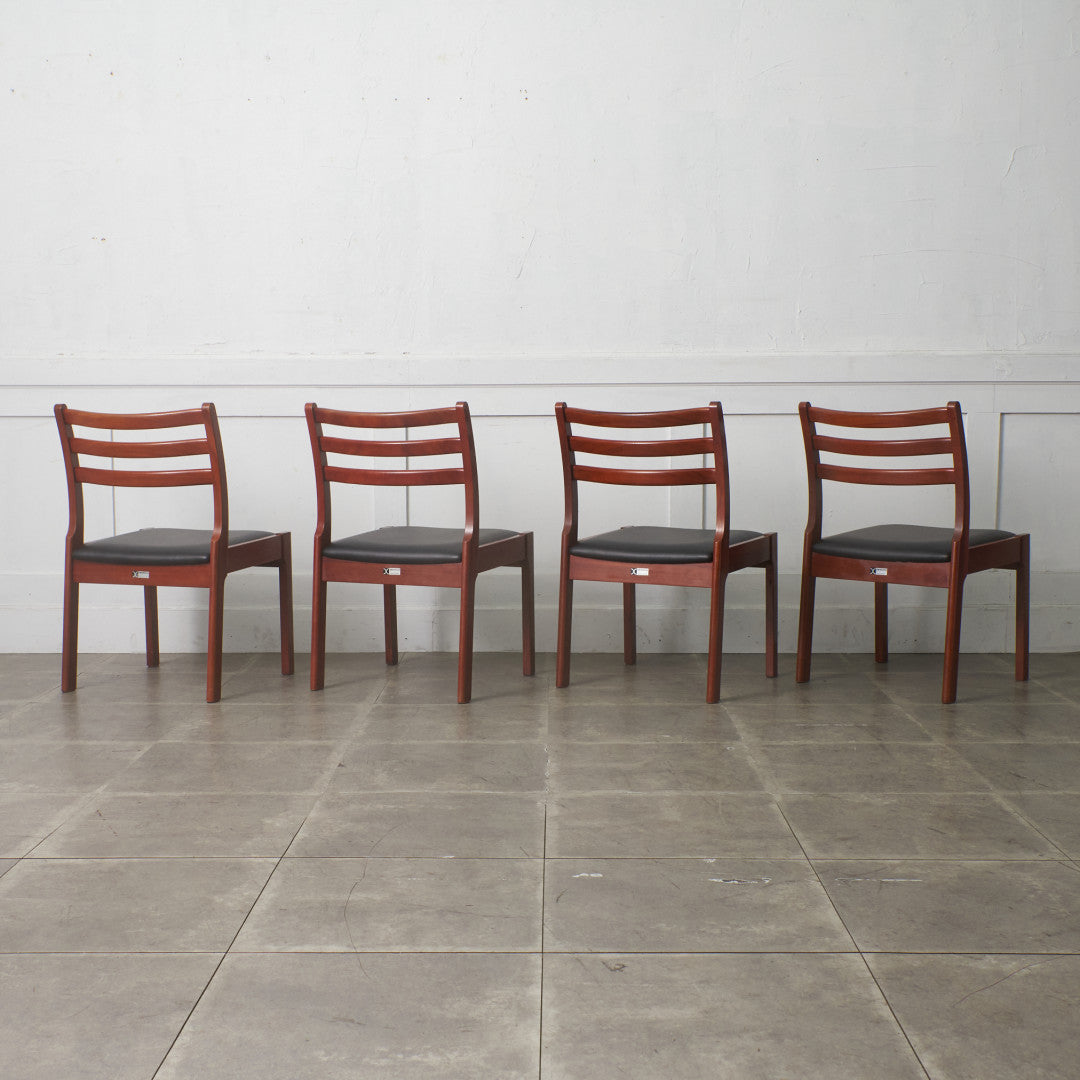 BRASILEIRA ダイニングチェア 4脚セット/ 張替済