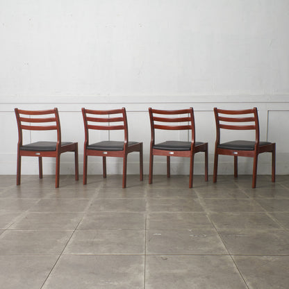 BRASILEIRA ダイニングチェア 4脚セット/ 張替済