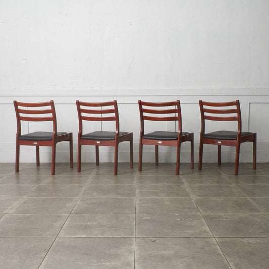 BRASILEIRA ダイニングチェア 4脚セット/ 張替済