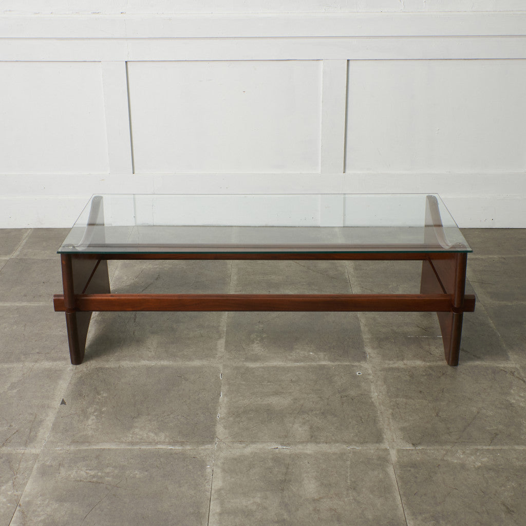 ヴィンテージ ガラストップ コーヒーテーブル