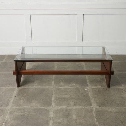 ヴィンテージ ガラストップ コーヒーテーブル