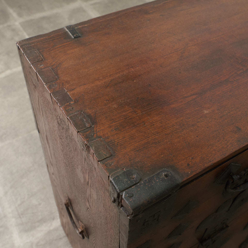 李朝家具 無垢材古鉄金具 半閉櫃