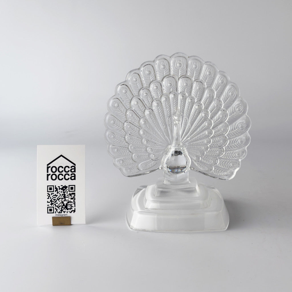 クリスタルガラス 孔雀のオブジェ – rocca rocca