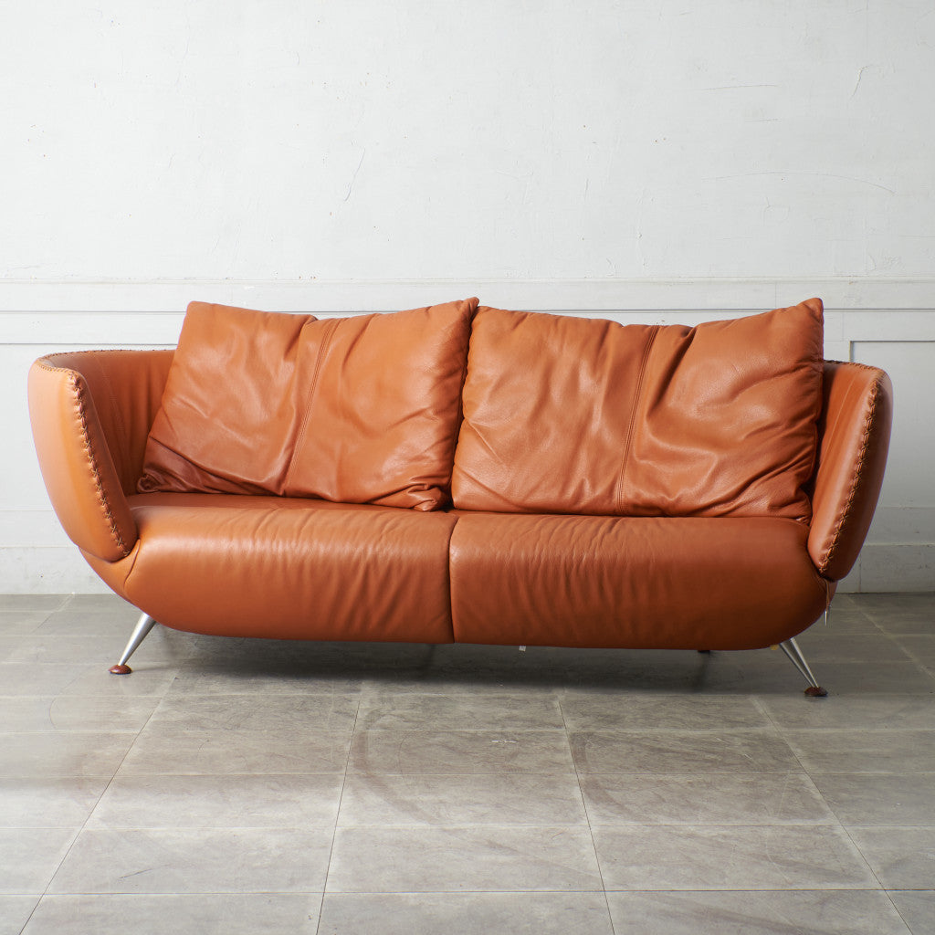 カウチソファ 総本革張り DS-102