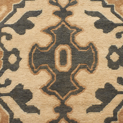 十字唐草 手織り 絨毯