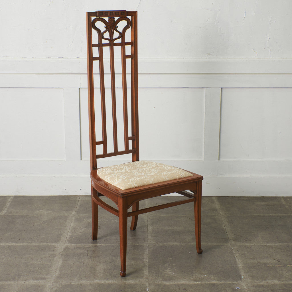 アールヌーボー ハイバックチェア / 張替済