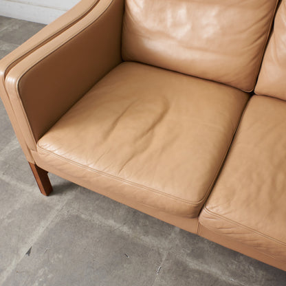 ETON 本革張り 2人掛けソファ