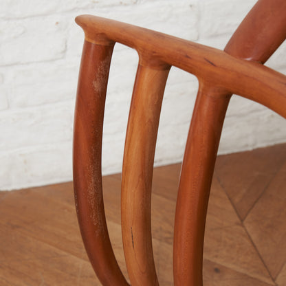 No.62 チェア (チェリー×本革) / 張替済