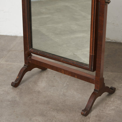 英国アンティーク マホガニー材 スタンドミラー