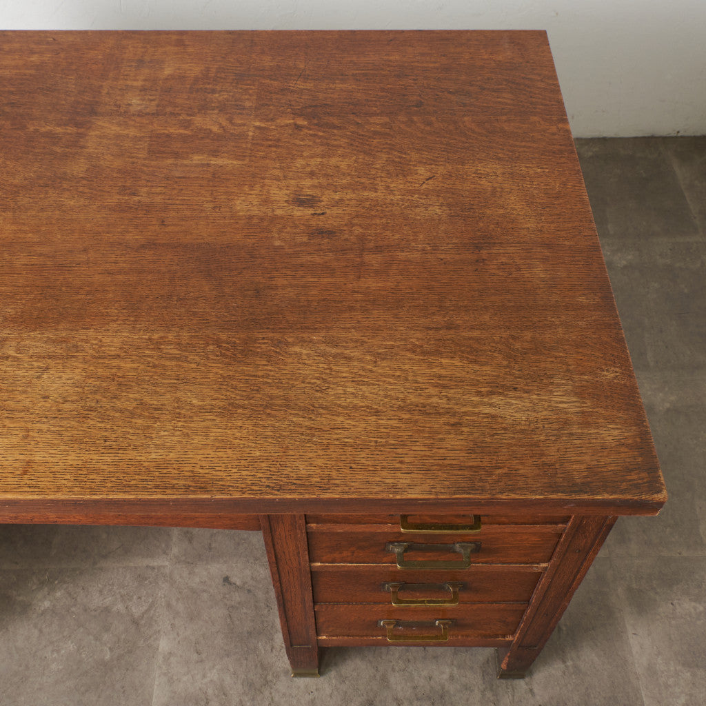 英国アンティーク 両袖デスク