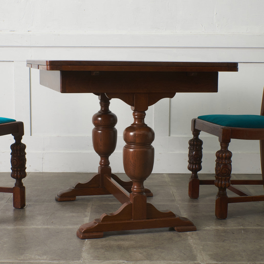 英国アンティーク ドローリーフ ダイニングテーブル