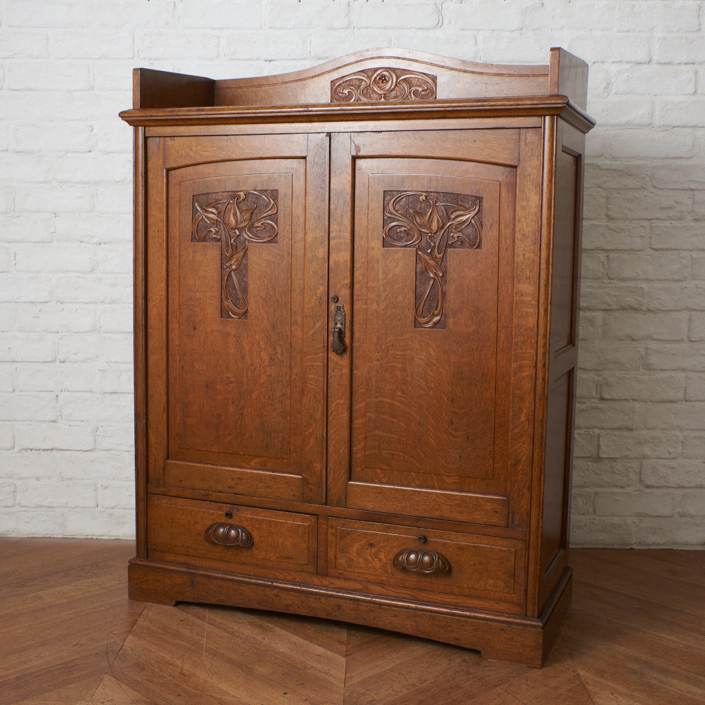 アールヌーヴォー様式 年代物 ブックケース