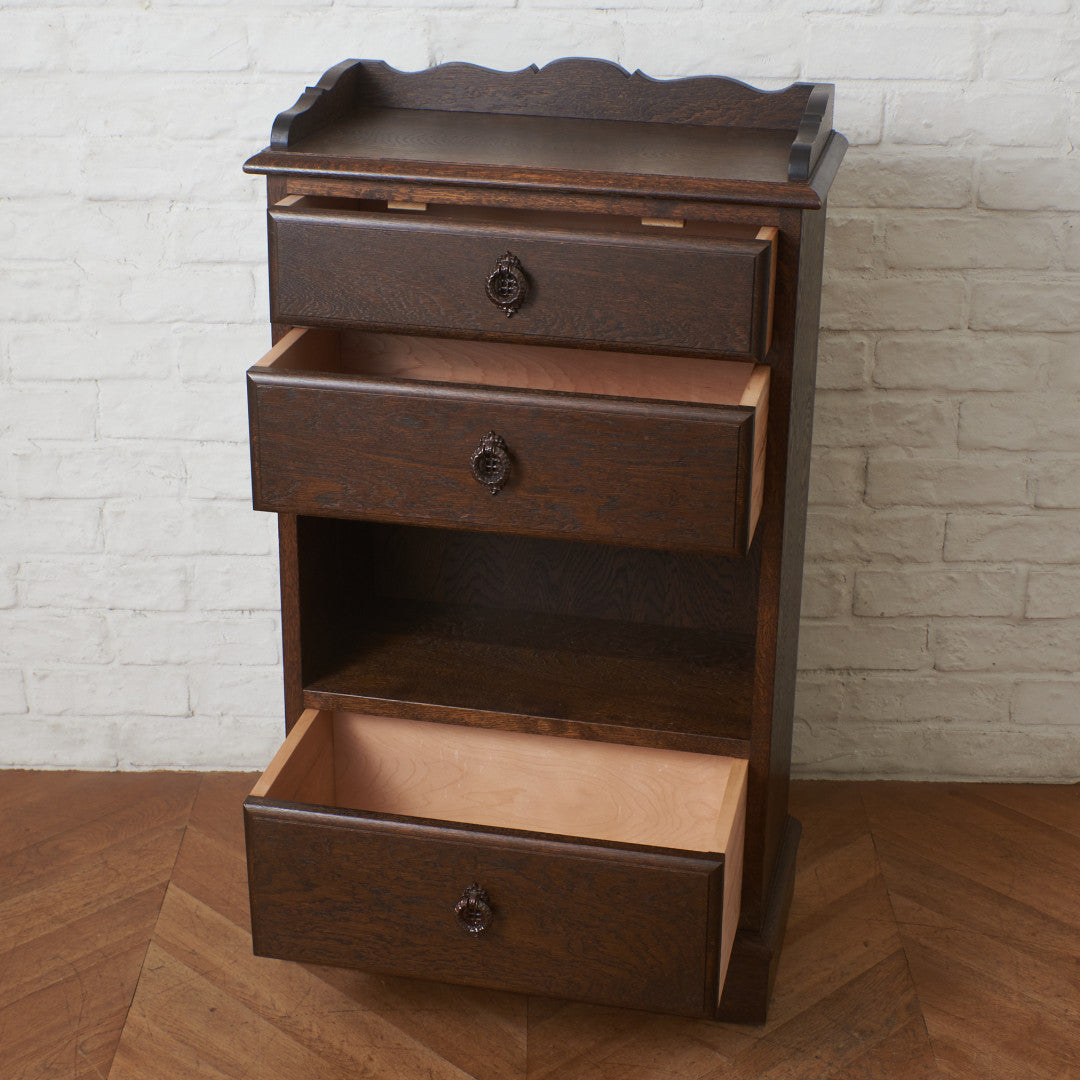 クラシック オーク材 サイドキャビネット