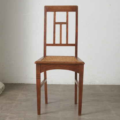 英国アンティーク 籐張りダイニングチェア