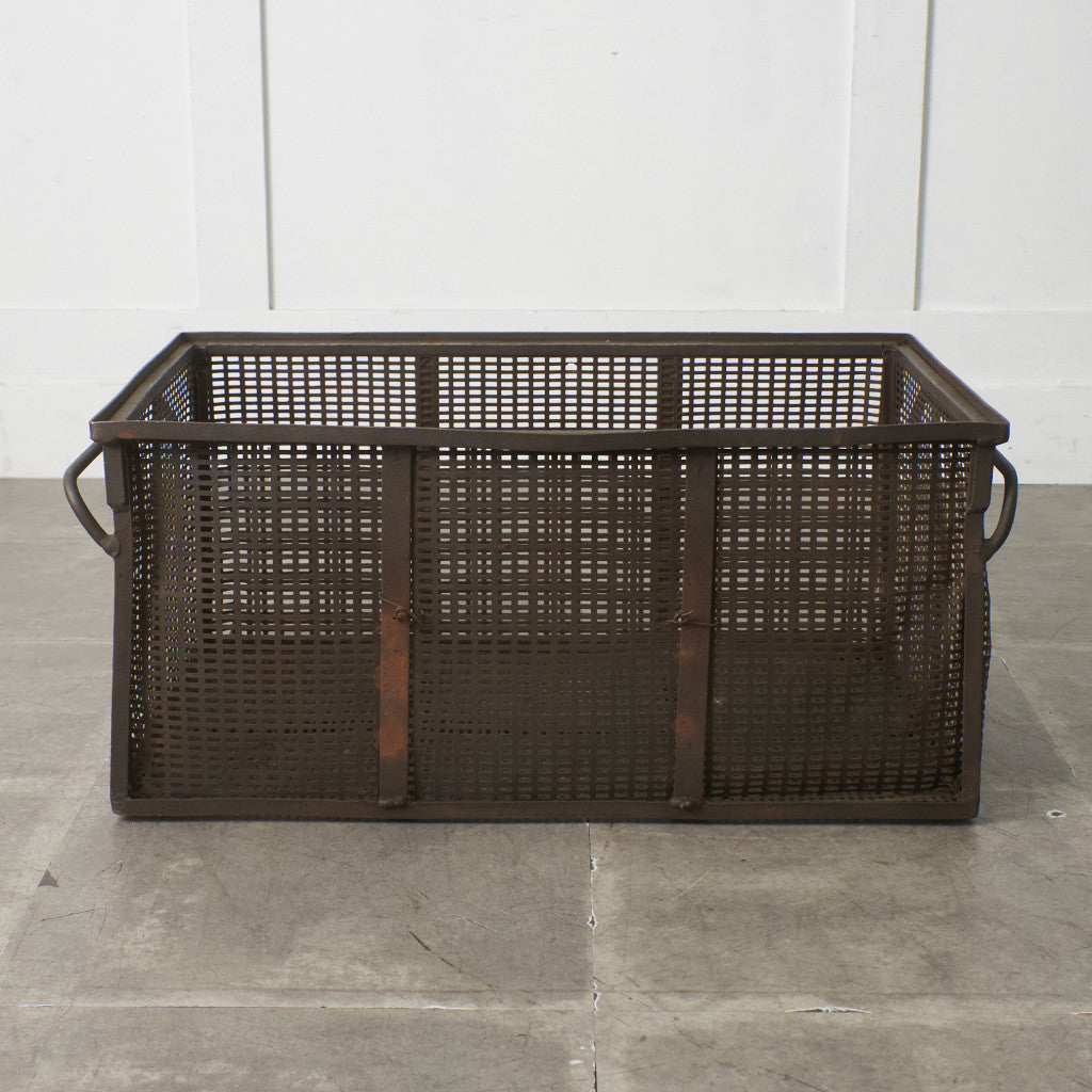 ヴィンテージ メタル メッシュバスケット