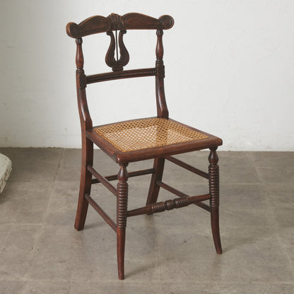 英国アンティーク リージェンシー様式 籐張りダイニングチェア