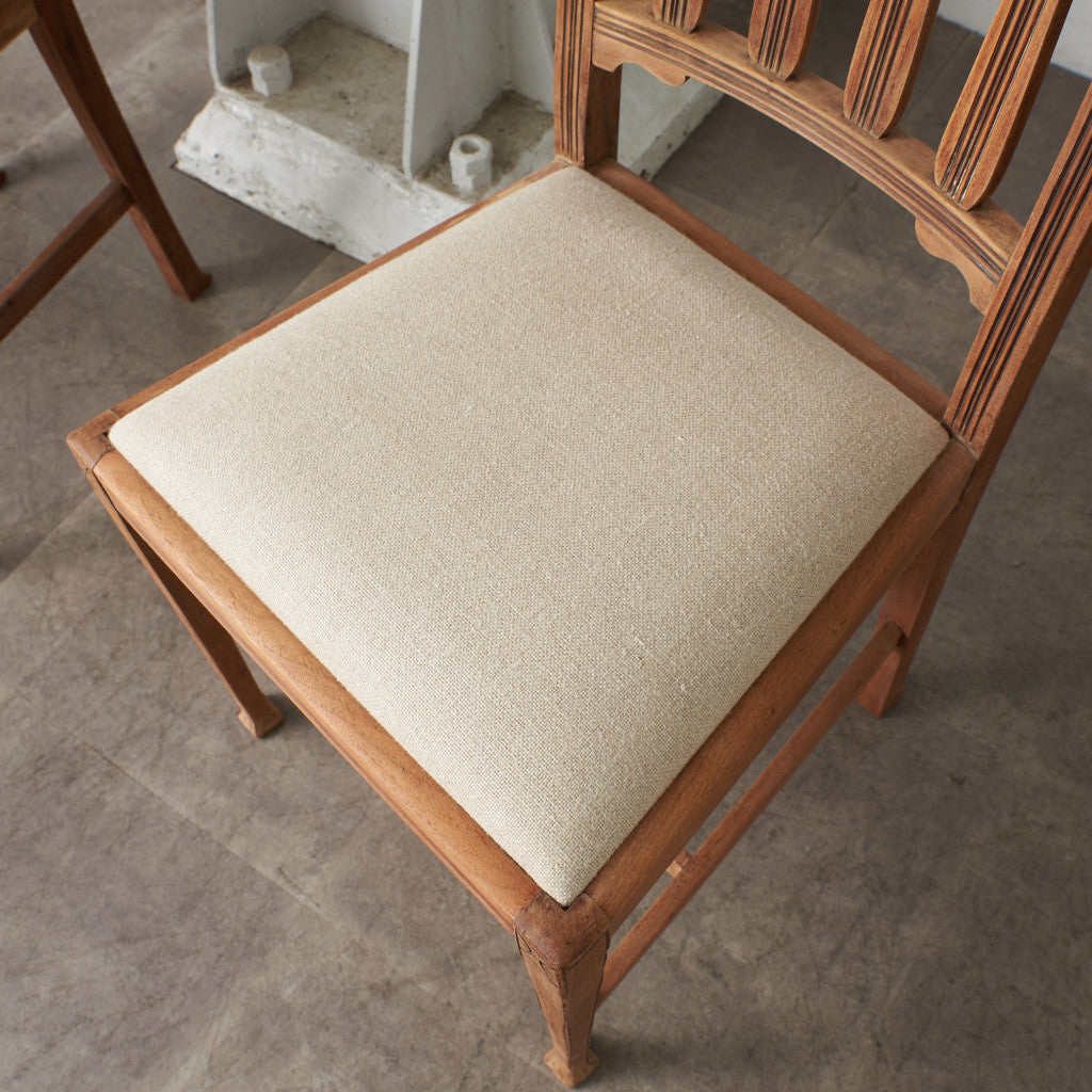 ストリップド加工 ダイニングチェア 2脚セット / 張替済