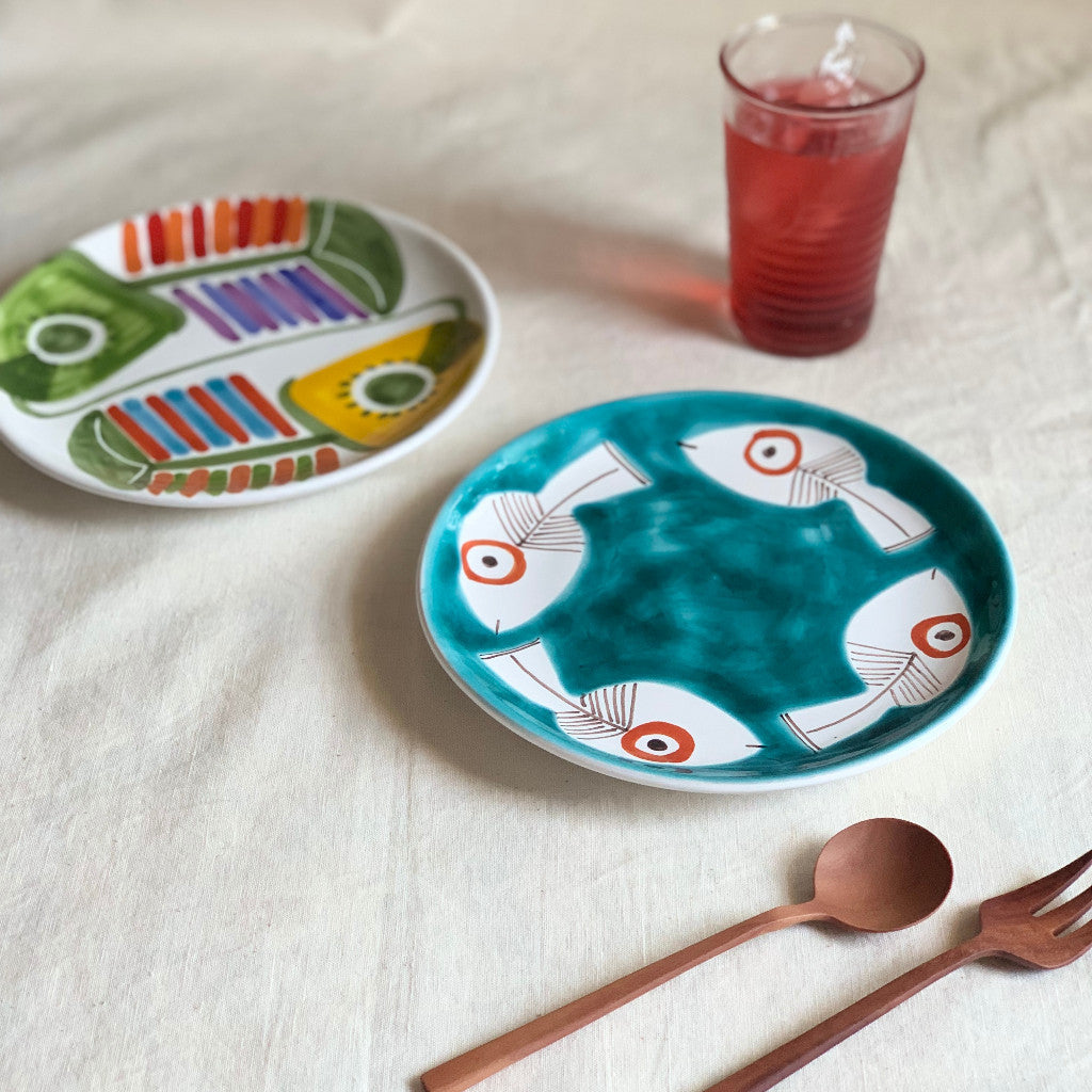 Susannna de Simone 絵皿 19cm カラフル