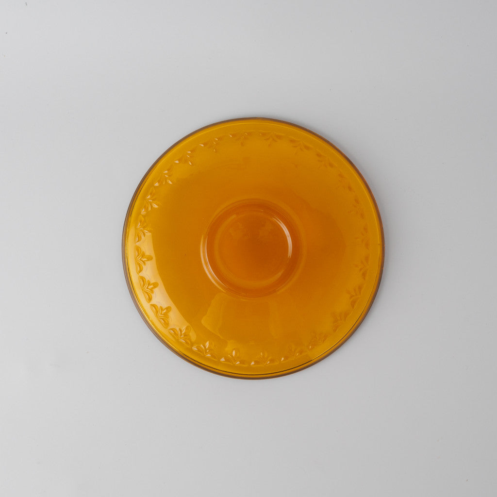 ガラス カップ&ソーサー FIORE アンバー