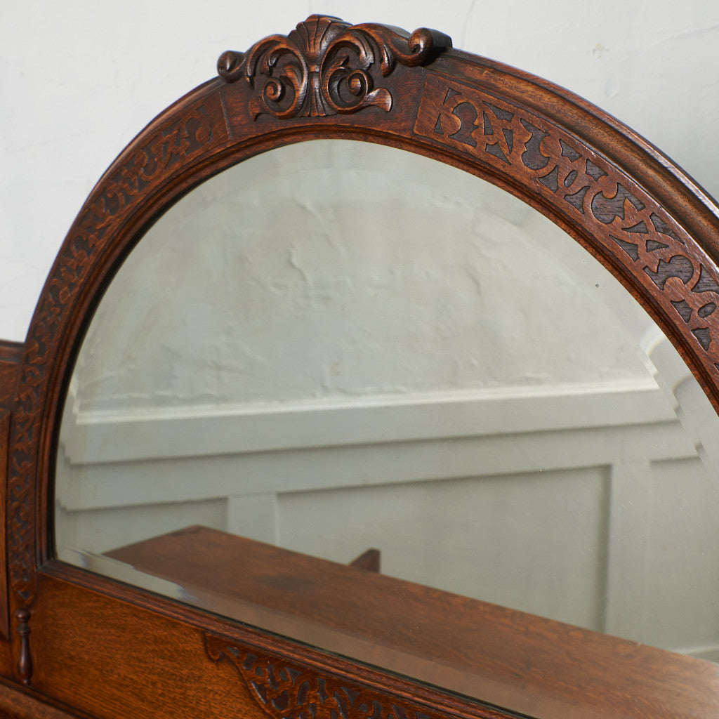 英国アンティーク ミラーバックサイドボード